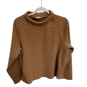 J. Crew Quilted Mockneck Pullover